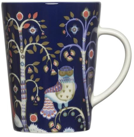 Iittala Taika Becher aus weißem Porzellan hergestellt, spielerisches Design, Volumen: 0,3l, Maße: 10,2 x 7,7 x 10 cm, 1070922