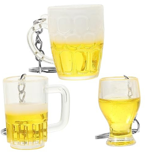 TOPBATHY 3st Bierkrug Schlüsselanhänger Bierkrugmodell Rucksack-bierbecher-anhänger Bierkrug Als Schlüsselanhänger Mini-bierbecher-anhänger Bierbecher Anhänger Bierbecher Abs