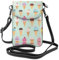 Eistüten Leder Crossbody Flip Phone Bag Geldbörse Kreditkarte Tasche Damen Schultertasche für den täglichen Gebrauch, Schwarz, Einheitsgröße