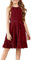 Arshiner Vestido Niña Corte A Color Rojo Vino Verano Elegante Informal Vestidos Primavera Infantil Fiesta Vestido Monocolor para Niñas con Cinturón 13-14 Años
