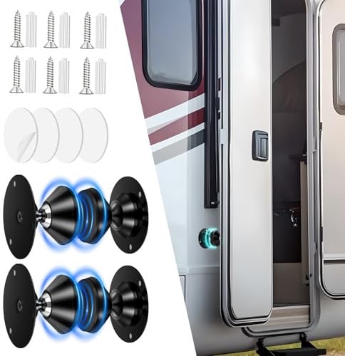 Ninyoon Wohnmobil-Türstopper, 2 Stück, Wohnmobil-Türschnappermagnete, robust, leises Design, Magnet-Türhalter, Wohnmobil-Türstopper, Wohnmobil-Zubehör, besser als Keil