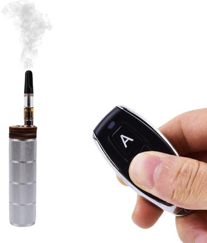 Yiduomile Máquina de humo de metal, mini máquina de humo para fotografía, fiestas y creación de atmósfera, generador de niebla duradero y portátil (metal gris plateado)