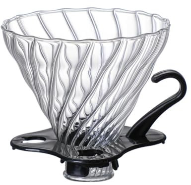 Jrifedptry Pour over Coffee Dripper Coffee Filter for 1-4 Cups Reusable Coffee Maker Heat- Glass Coffee Cone