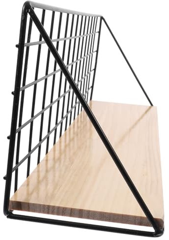 Alipis Wall Mounted Storage Rack Shelf Home Decor Large Black Bathroom Wall Shelf Hanging Storage Organiser