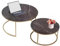 Xisilla Couchtisch Rund-Set (2-teilig) Couchtisch Marmor Zwei-in-eins, geeignet für Wohnzimmer, Lounge, Home Office und Terrassen ⌀80cm und ⌀60cm
