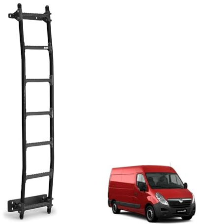 Rhino Black Van Ladder for the Vauxhall Movano (2010-2021) [Note: Only Suitable for H2 Models] Heavy Duty Anti-slip Steps (With Fixing Kit)