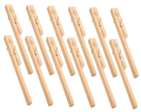 VILLFUL Pinzas Tubos Ensayo 12pcs Abrazaderas De Madera Ideales Para Laboratorio