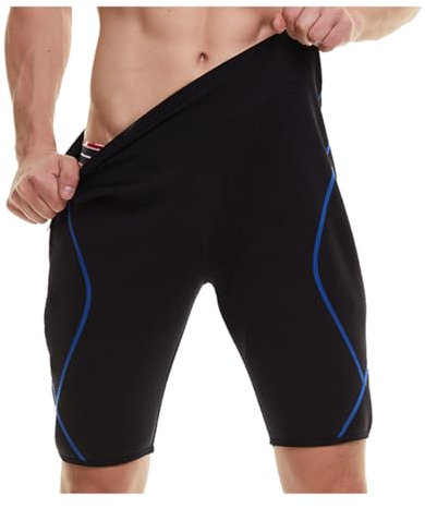 DownLTL Faja Reductora Hombre Pantalones Running Abdomen Moldeadora Neopreno Braga Pantalón Gym Boxers Fitness Deporte Sauna