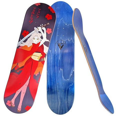 Contract 5 Skateboard Deck Fina - Größen 7.25|7.5|7.75|8.0|8.25 - 7-lagiges Ahornholz Deck - Medium Concave Standard Popsicle Shape - für Anfänger, Profis, Mädchen & Jungs (8.25)