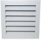 JOYOAIRE Rejilla de ventilación cuadrada de aluminio con rejillas fijas de 45° – Rejilla de escape impermeable para apertura de conducto de 10 x 10 pulgadas, resistente al óxido, cubierta de salida de