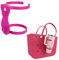 BOXOB Cup Holder for Bogg Bag, Plastic Portable Drink Holder for Stanley 30oz 40oz Cups Accessories (Rose Red)