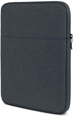moex Tablet Hülle für Blackview Tab 90 Tasche mit Reißverschluss und Fach für Zubehör, Nylon Stoff Sleeve weich Gepolstert, Schutzhülle Minimalistisch Dash Case, Anthrazit