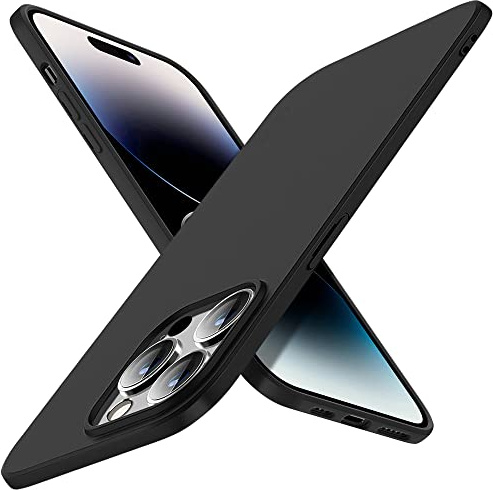X-level for iPhone 14 Pro Max Case, Ultra Thin Soft TPU Bumper Matte Lightweight Anti-Scratch Flexible Gel Protective Case Cover Compatible with iPhone 14 Pro Max, Black