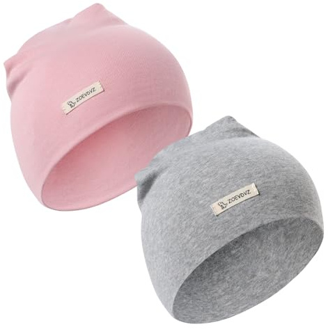 Lancry 2 Stück Kinder Mütze für Jungen Mädchen, Weiche Wintermütze Beanie Kinder, Warme Doppellagige Strick Kindermützen