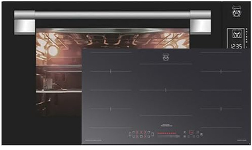 Kaiser Backofen Set 90cm EH 9309 + KCT 9110 FI • Einbauherd Set Autark XXL Backofen 90 cm 105L • Induktionskochfeld 90 cm 5 Zonen FREE ZONE FlexInduktion FullTouch Slider • 8,7 kW