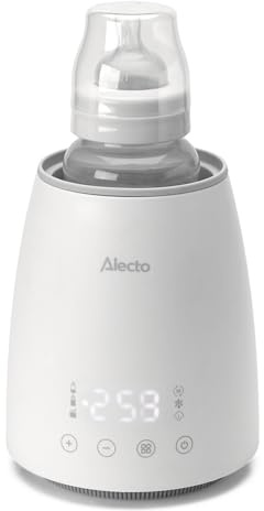 Alecto BW900 Flaschenwärmer Baby - Babyflaschen Wärmer 500 W - Weiß | Sterilisator Babyflaschen - Display