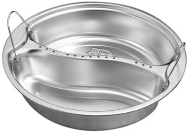 1pcs Stackable Divided Steamer Tray with Handles for Kitchen
