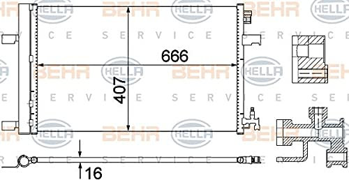 BEHR HELLA SERVICE 8FC 351 310-624 Kondensator, Klimaanlage