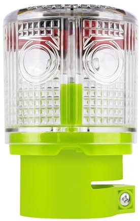 Aolyty Luz de Advertencia, Solar Intermitente Ráfaga LED Luz, Superbrillante de 360 grados, IP45 Impermeable, Luz Solar Estroboscópica para Emergencia (Blanco)