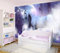 Vlies Tapete XXL Poster Fototapete Einhorn lila Feen Glitzer Farbe color, Größe 200 x 150 cm