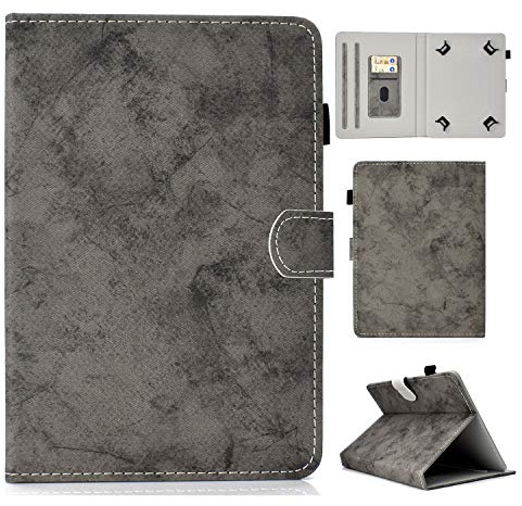 RLTech Universal Hülle für 7 Zoll Tablet, Flip Lightweight Etui Case Cover Tasche Schutzhülle für VANKYO MatrixPad S7 / Winnovo T7 / HAOQIN 7 Zoll, Grau