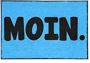 TassenTicker - Fußmatte mit Spruch - Moin - lustig - hanseatisch - norddeutsch - Willkommen - innen & außen - waschbar - Geschenkidee - Dekoration