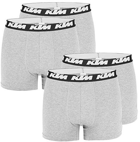 KTM by Freegun Boxershorts für Herren Unterwäsche Pant Men´s Boxer 4 er Multipack, Farbe:Light Grey 3400, Bekleidungsgröße:M