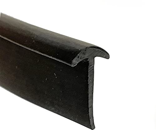 Flexible EPDM Black Rubber T Section T Shape Protector Trim 18mm x 10.5mm