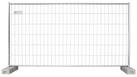 BAUZAUNWELT Bauzaun EUTOP – mobiler Zaun 3,50 x 2,00 m – stabiler Mobilzaun mit 3 mm Draht, Maschenweite 100 x 300 mm, Gewicht ca. 13 kg – für Baustellen & Absperrungen