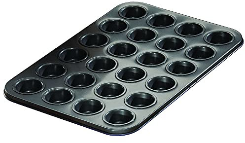 Hairy Bikers Bakeware, 24 Cup Muffin Tray, Non Stick, Dishwasher Safe, Blue