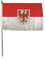 U24 Flagge Fahne Stockflagge Brandenburg 30 x 45 cm Stockfahne 3er Pack