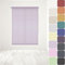 Straight Edge Dim-Out Roller Blind - Easy Fit Home Office - 120cm Width x 160cm Width Drop - Lavender
