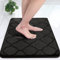 Homaxy Memory Foam Badezimmerteppich rutschfest Badematte Weich Badteppich Saugfähige Badvorleger Waschbar Pflegeleichte Duschvorleger - 60 x 90 cm, Schwarz