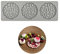 Silikon-Spitzen-Matte, Sugar Craft Abdruckform essbare Kuchendekoration, 3 Löcher Kiesel