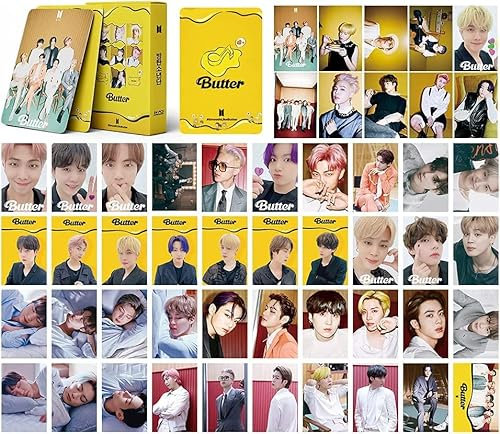 54 Stück BTS Lomo Karten BTS Butter neues Album Karten BTS 2021 Mini Foto Karten BTS Photocard Set Geschenk für Fans