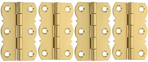 Milisten 4pcs Brass Piano Hinges for Music Stands Accessories Heavy Duty Folding Hinges Resistant Design for Pianos Bookshelves Cabinets Golden