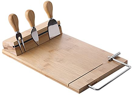 EXENXA Tablas de Queso con Juegos de Cuchillos, diseño de imán, Juegos de Cuchillos especializados, Regalos para él o Ella (Tablas para Servir Alimentos con diseño de rebanador de Queso)