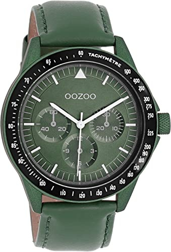 Oozoo Timepieces Herren Uhr | Armbanduhr Herren mit Lederarmband | Hochwertige Uhr für Männer | Edle Analog Herrenuhr in rund