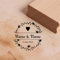 Motivstempel Herz Vintage Blumen Kranz Hochzeit Namen + Datum Stempel Hochzeitsstempel personalisiert - 48 x 48 mm