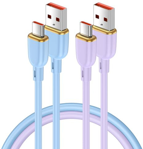 USB C Charger Cable Fast Charge, [2Pack 6FT] Type C Samsung Phone Charger Cable Lead Fast Charging for Samsung Galaxy S25 S24 Ultra S23 FE S22 S21 S20 A17 A16 A56 A13 A14 A22 A33 A34 A35 A53 A54 A55