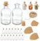 Relaxdays Dekogläser 20er Set, Glasflaschen mit Korken, 125 ml, Gewürzgläser zum Befüllen mit Deko, transparent/Natur