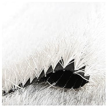 Gazon artificiel blanc 200 x 101,6 cm, gazon blanc pour stade de football avec trous de drainage, pour jardin, terrasse, cour, balcon (Size : 2.5cm)