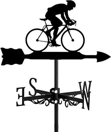 Girouette pour montage sur toit de vélo, moto, décoration girouette aspect fer forgé, outils de mesure faciles à utiliser et à installer, vélo