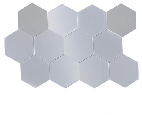 HOOTNEE 12pezzi Adesivi Murali Specchio Esagonali Acrilico Decorazione Per Casa Facile Da Installare e Rimuovere Design Unico Per Interni Salotto Camera Cucina Bagno