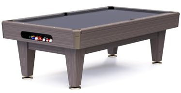 Stradivari Billardtisch Nero | Strapazierfähiger Holz-Korpus, Schieferplatte 25 mm, Naturkautschuk-Banden | Pool, Turnier, Freizeit | Ohne Münzung, Indoor