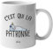 Shaman Céramique Ronde Tasse Mug C'EST QUI LA PATRONNE