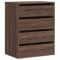 vidaXL Kommode, Sideboard mit 4 Schubladen, Schubladenschrank Schrank für Wohnzimmer, Anrichte Flurschrank Beistellschrank, Braun Eichen-Optik Holzwerkstoff