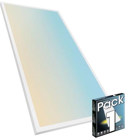 LED ATOMANT Panneau LED Surface 120x60cm 96W, CCT (Sélecteur de Couleur Blanc Chaud, Neutre et Froid), 11500 Lumens, Driver inclus