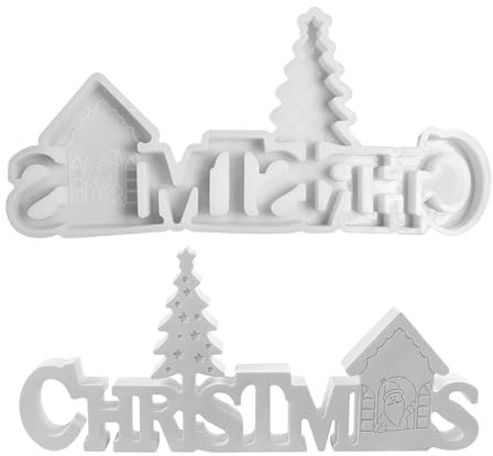 GZWY Silikonform Weihnachten, Schneemann Gießform, Silikon Gießform, Weihnachtsdeko-Form, Formguss, für Harz, Gips, Seife, Duftkerzen, DIY Weihnachten Deko (A)