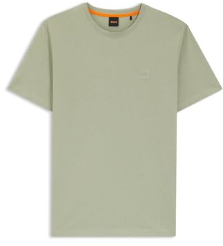 BOSS Herren Tales Relaxed-Fit T-Shirt aus Baumwoll-Jersey mit Logo-Aufnäher